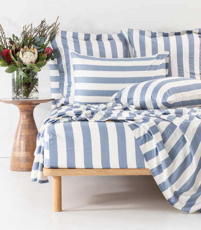 Sateen Sheet Set - Luxe - Limited Edition - Blue Stripe