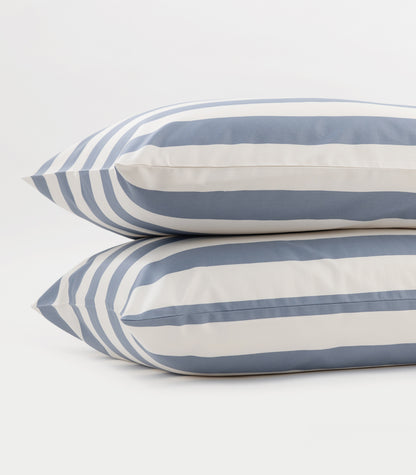 Sateen Pillow Cases (Pair) - Luxe - Limited Edition - Blue Stripes