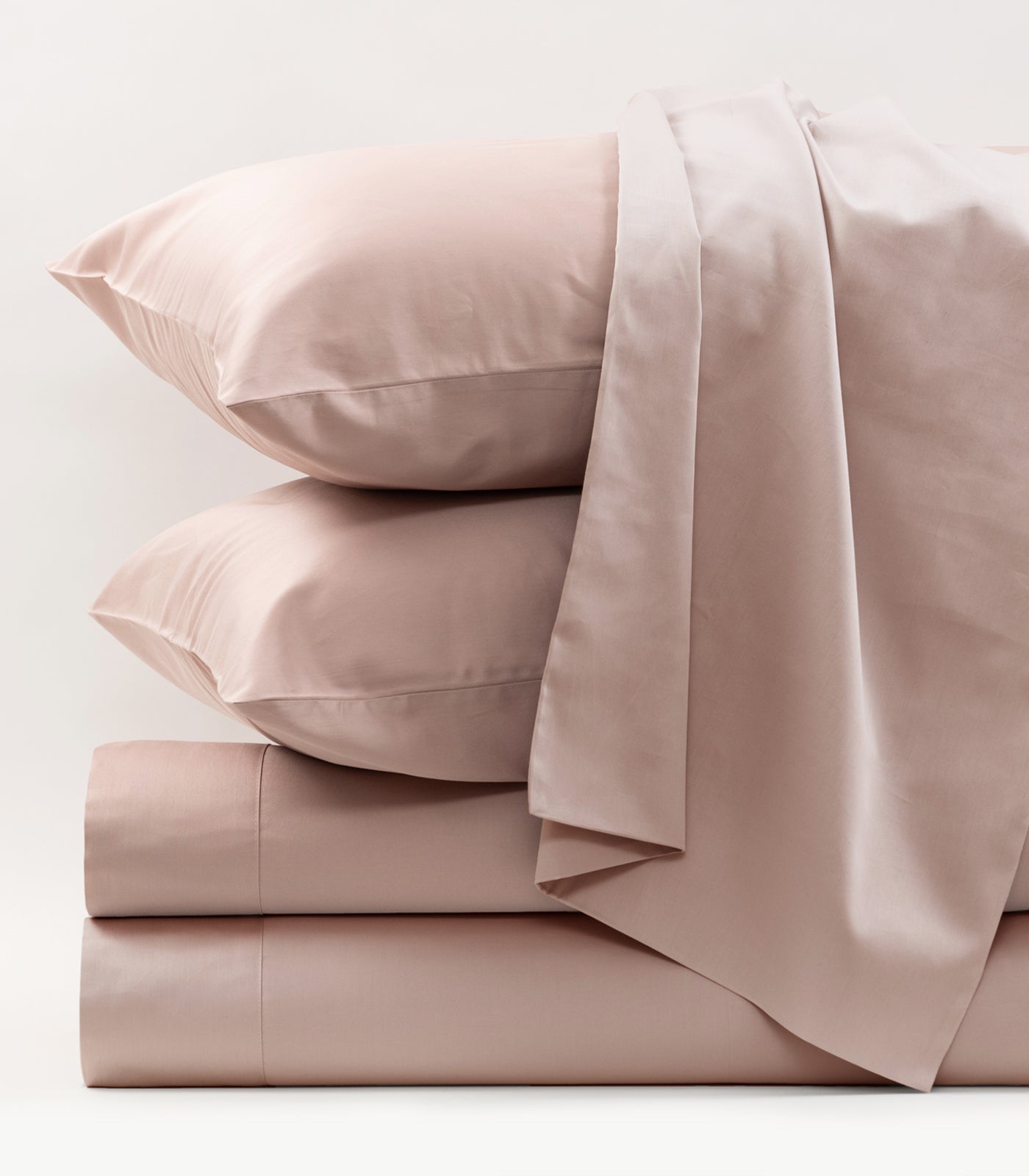 Bhumi Organic Cotton - Sateen Plain Quilt Cover - Blush