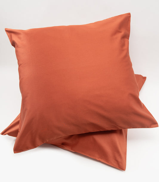 Bhumi Organic Cotton - Sateen Pillow Cases (pair) - European - Rust