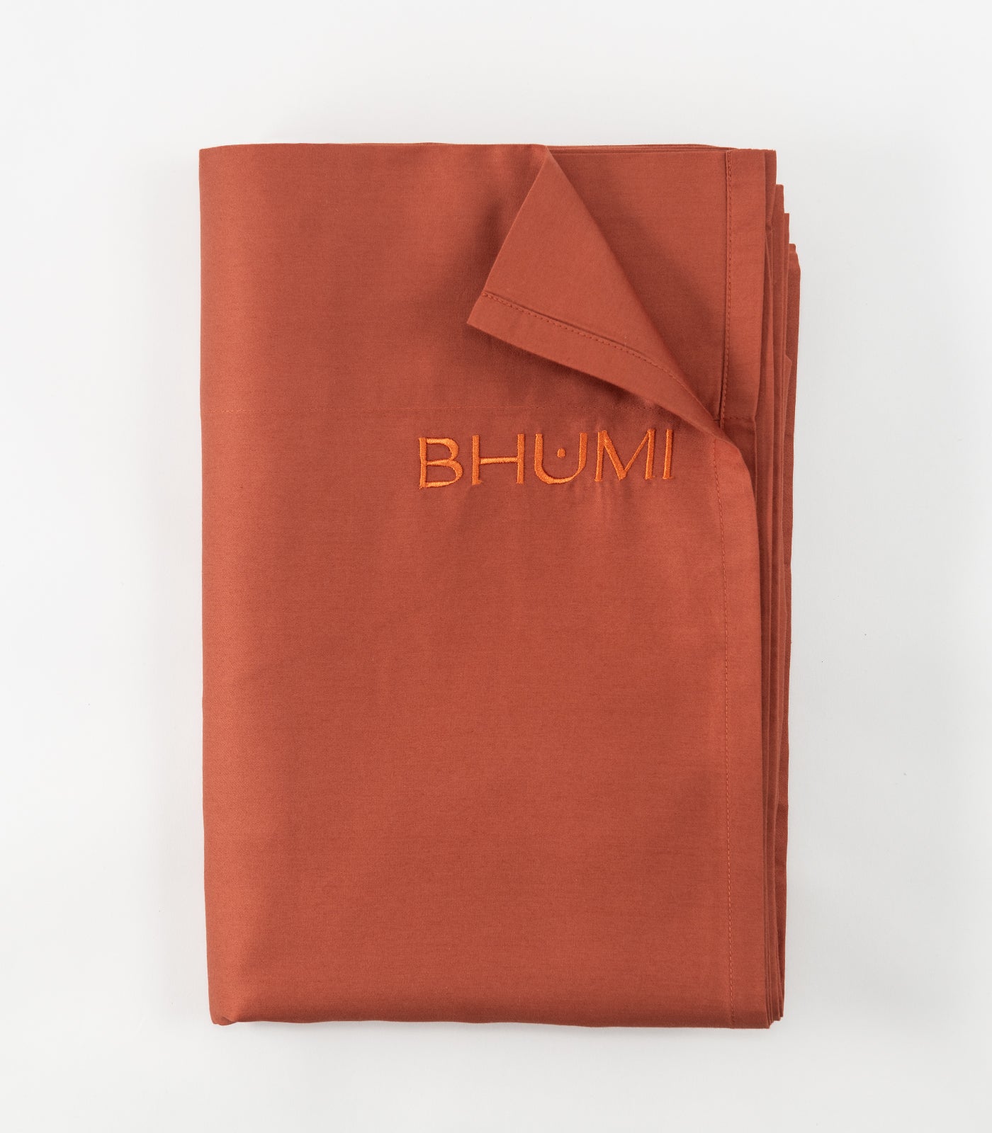 Bhumi Organic Cotton - Flat - Sateen Sheet - Rust