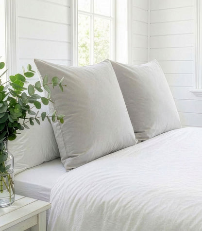 Bhumi Organic Cotton - Sateen Pillow Cases (pair) - European - Light Grey