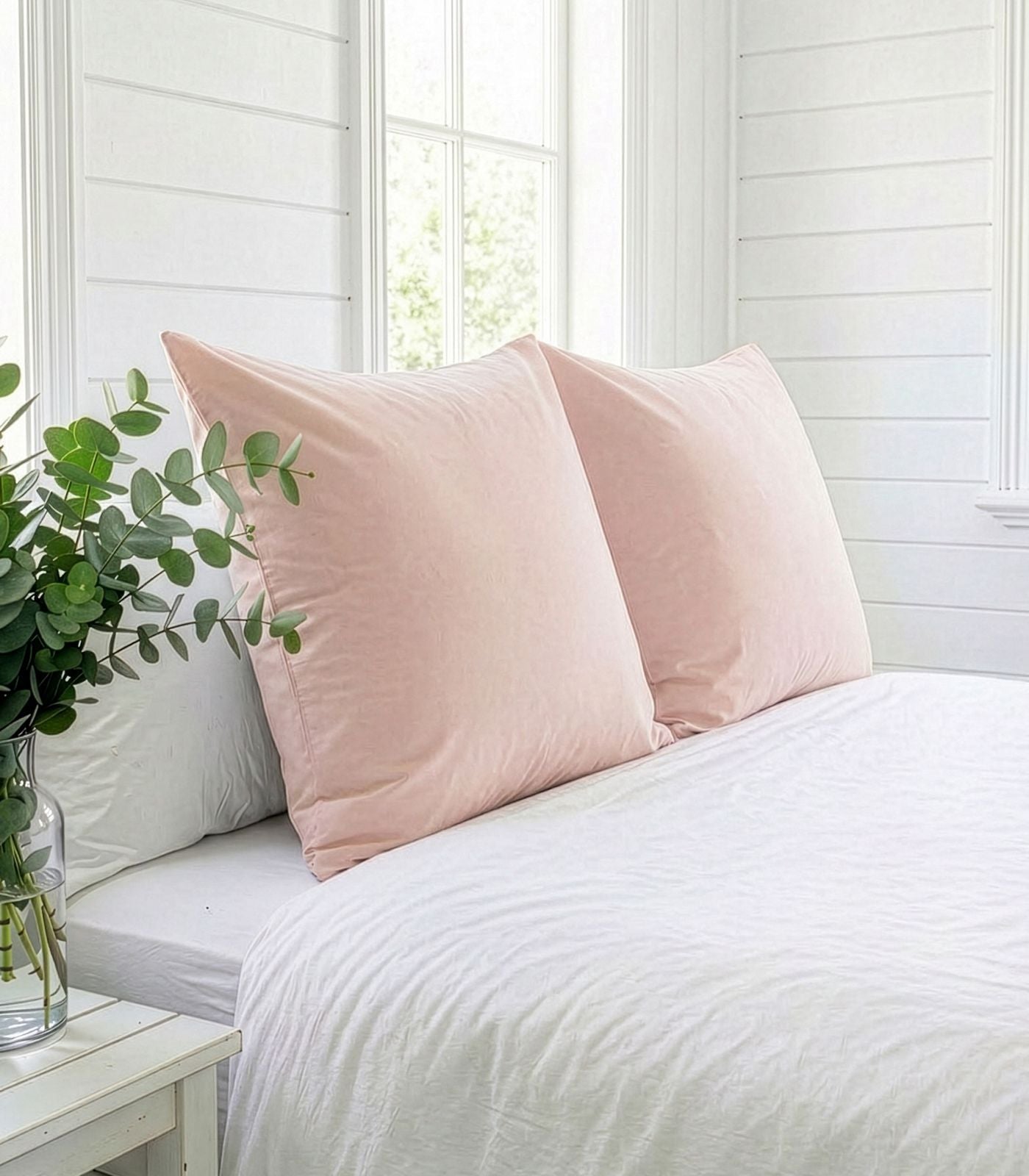 Bhumi Organic Cotton - Sateen Pillow Cases (pair) - European - Rosewater