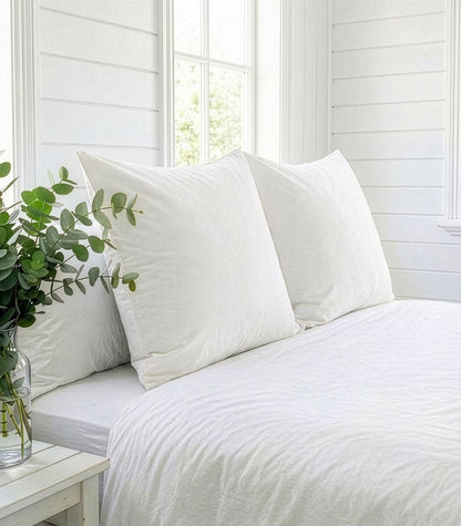 Bhumi Organic Cotton - Sateen Pillow Cases (pair) - European - White