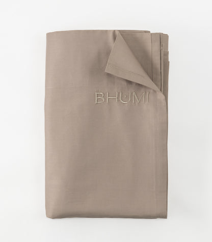 Bhumi Organic Cotton - Flat - Sateen Sheet - Golden Taupe