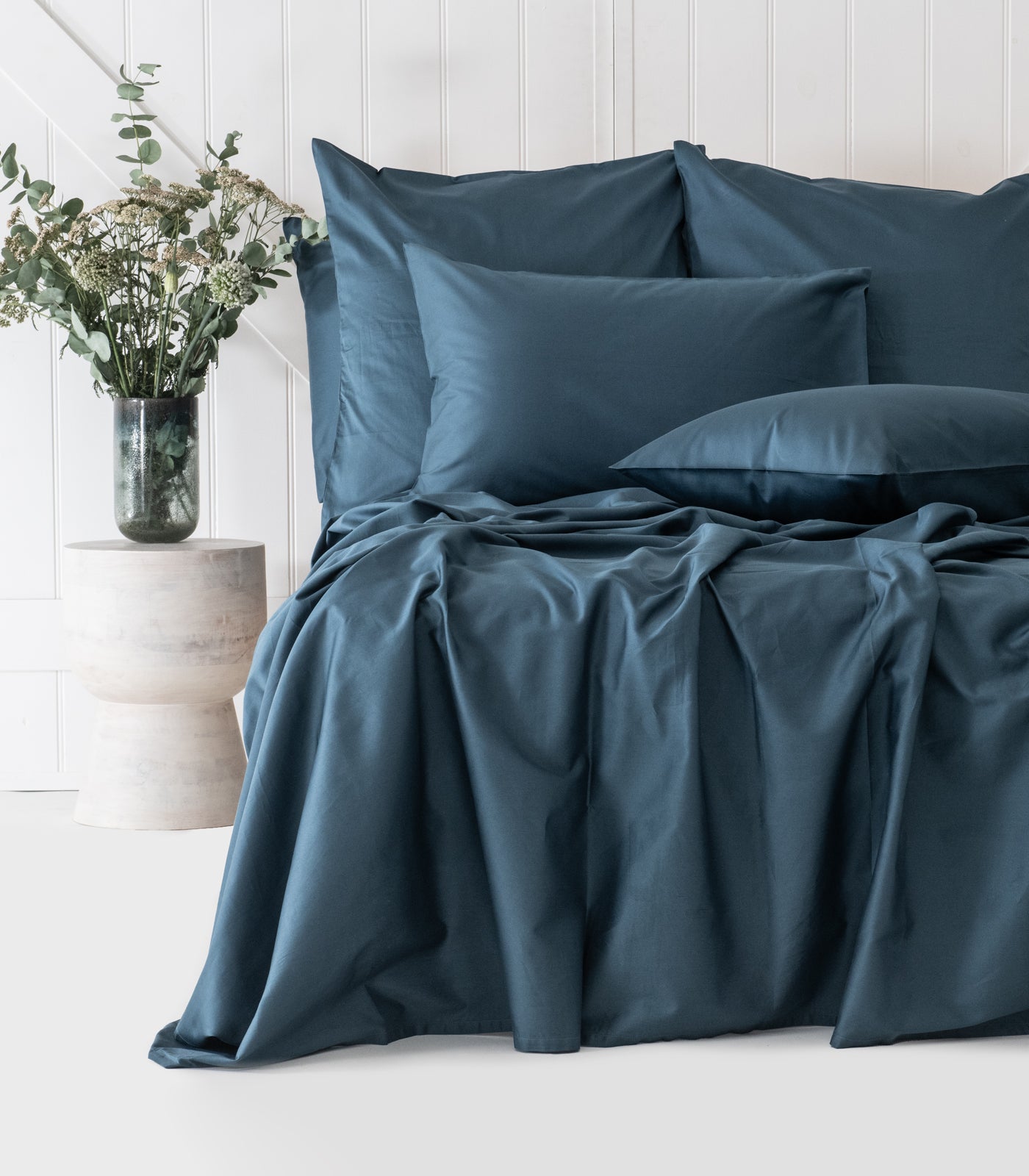 Bhumi Organic Cotton - Sateen Sheet Set - Indian Teal