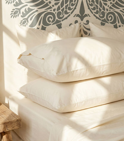 Bhumi Organic Cotton - Sateen Pillow Cases (Pair) - Natural
