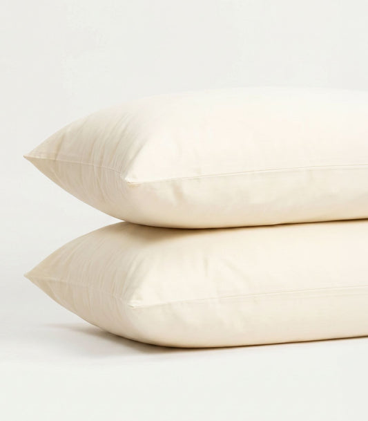 Bhumi Organic Cotton - Sateen Pillow Cases (Pair) - Natural