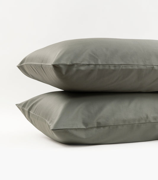 Bhumi Organic Cotton - Sateen Pillow Cases (Pair) - Eucalyptus