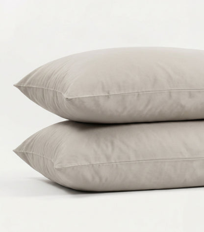 Bhumi Organic Cotton - Sateen Pillow Cases (Pair) - Light Grey
