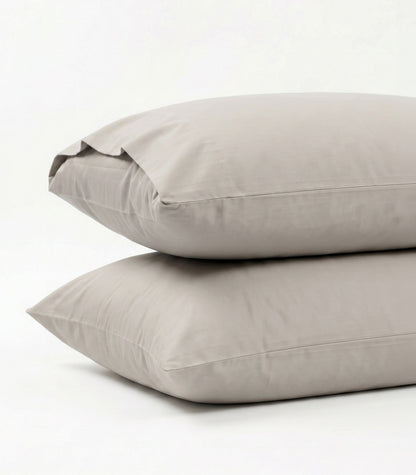 Bhumi Organic Cotton - Sateen Pillow Cases (Pair) - Light Grey