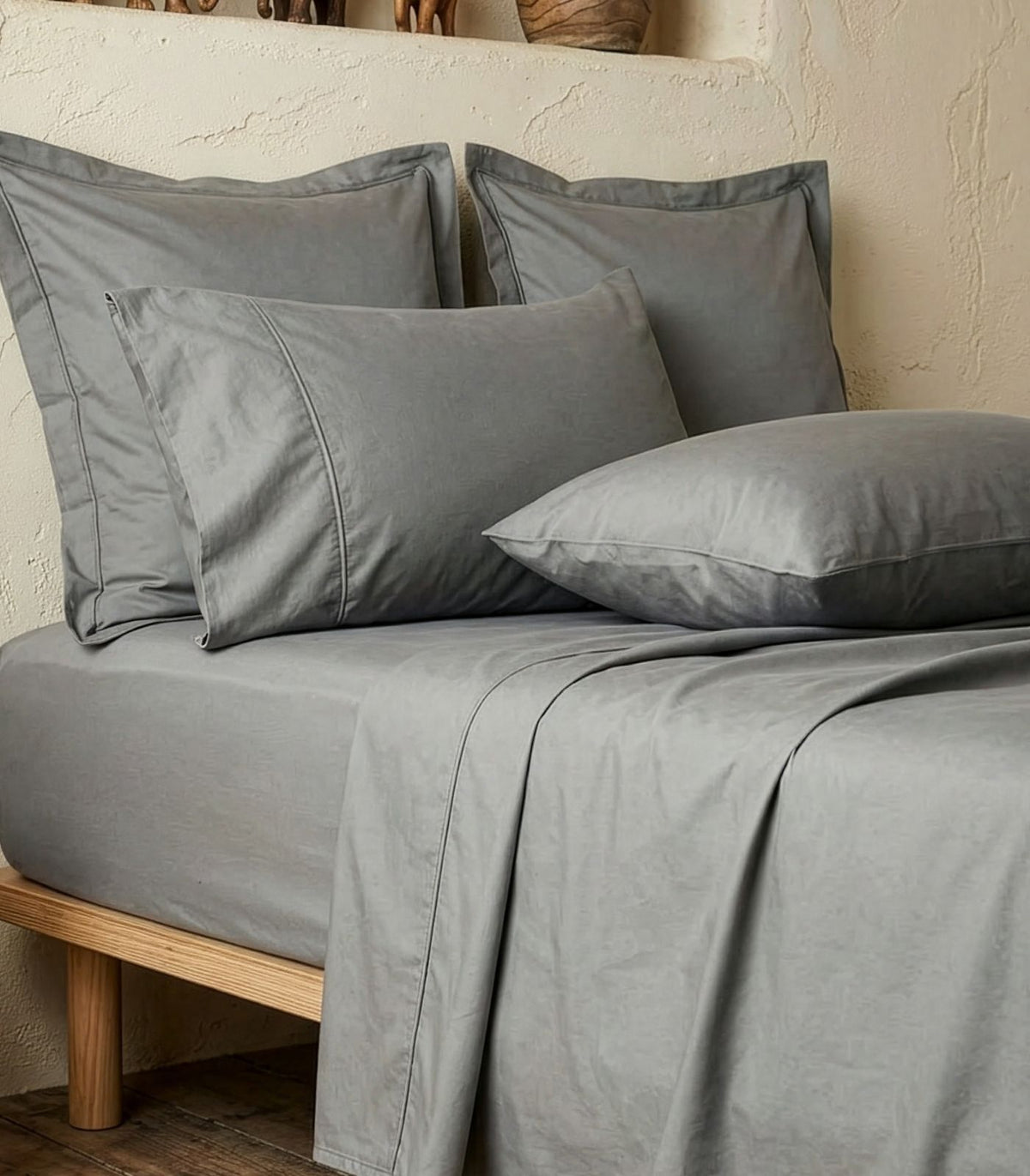 Organic Cotton Sateen Sheet Set - Luxe - DarkGrey