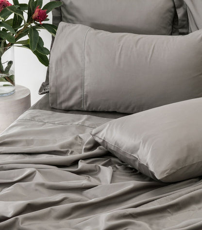 Organic Cotton Sateen Sheet Set - Luxe - DarkGrey