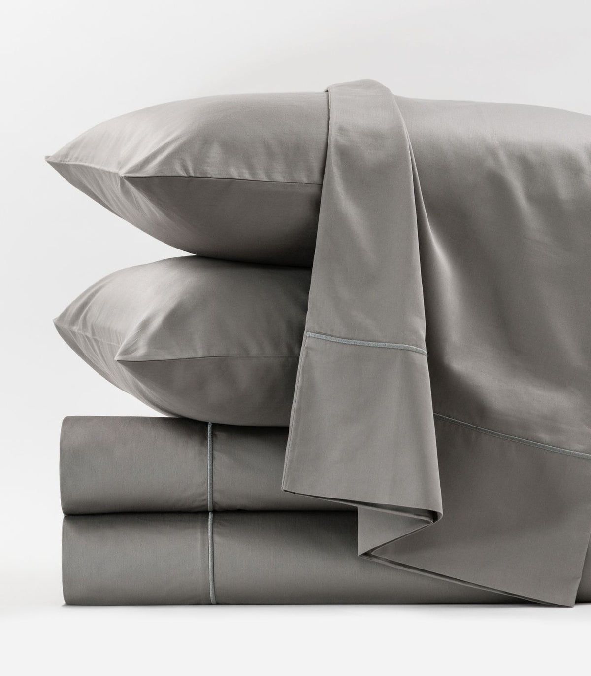 Organic Cotton Sateen Sheet Set - Luxe - DarkGrey