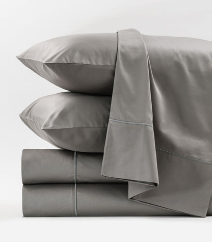 Organic Cotton Sateen Sheet Set - Luxe - DarkGrey