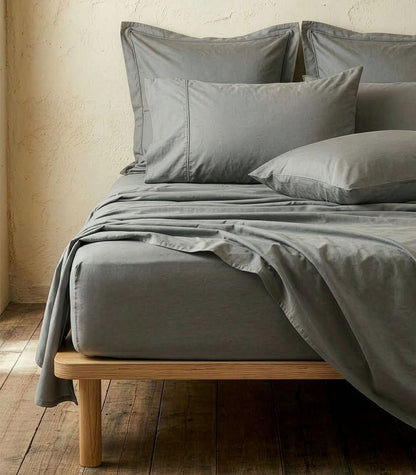 Organic Cotton Sateen Sheet Set - Luxe - DarkGrey