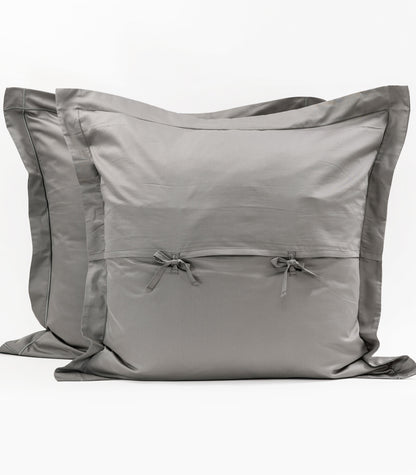 European Sateen Luxe Pillow Cases - Dark Grey