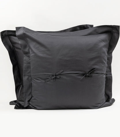 European - Sateen Pillow Cases (Pair) - Luxe - Limited Edition - Graphite