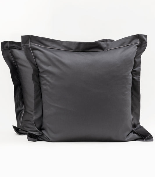 European Sateen Luxe Pillow Cases - Graphite