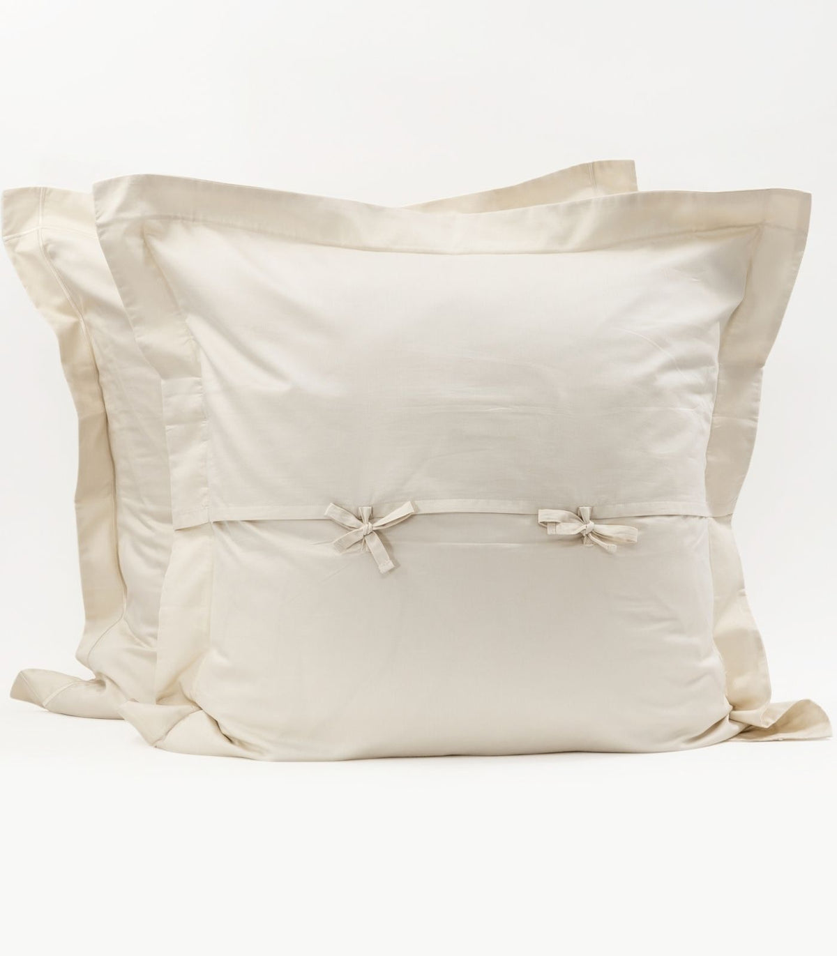 European - Sateen Pillow Cases (Pair) - Luxe - Limited Edition - Ivory