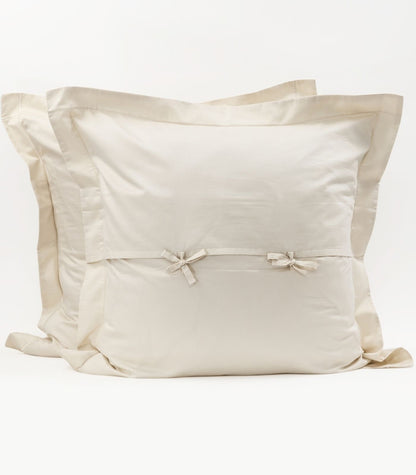 European - Sateen Pillow Cases (Pair) - Luxe - Limited Edition - Ivory