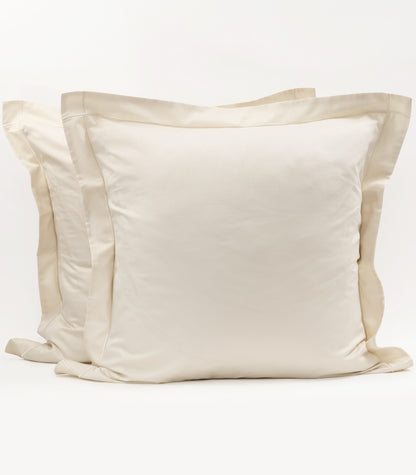 European Sateen Luxe Pillow Cases - Ivory