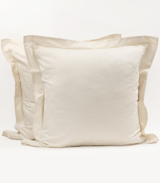 European Sateen Luxe Pillow Cases - Ivory