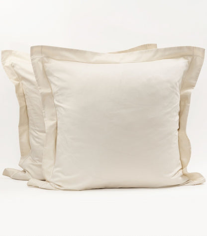 European - Sateen Pillow Cases (Pair) - Luxe - Limited Edition - Ivory