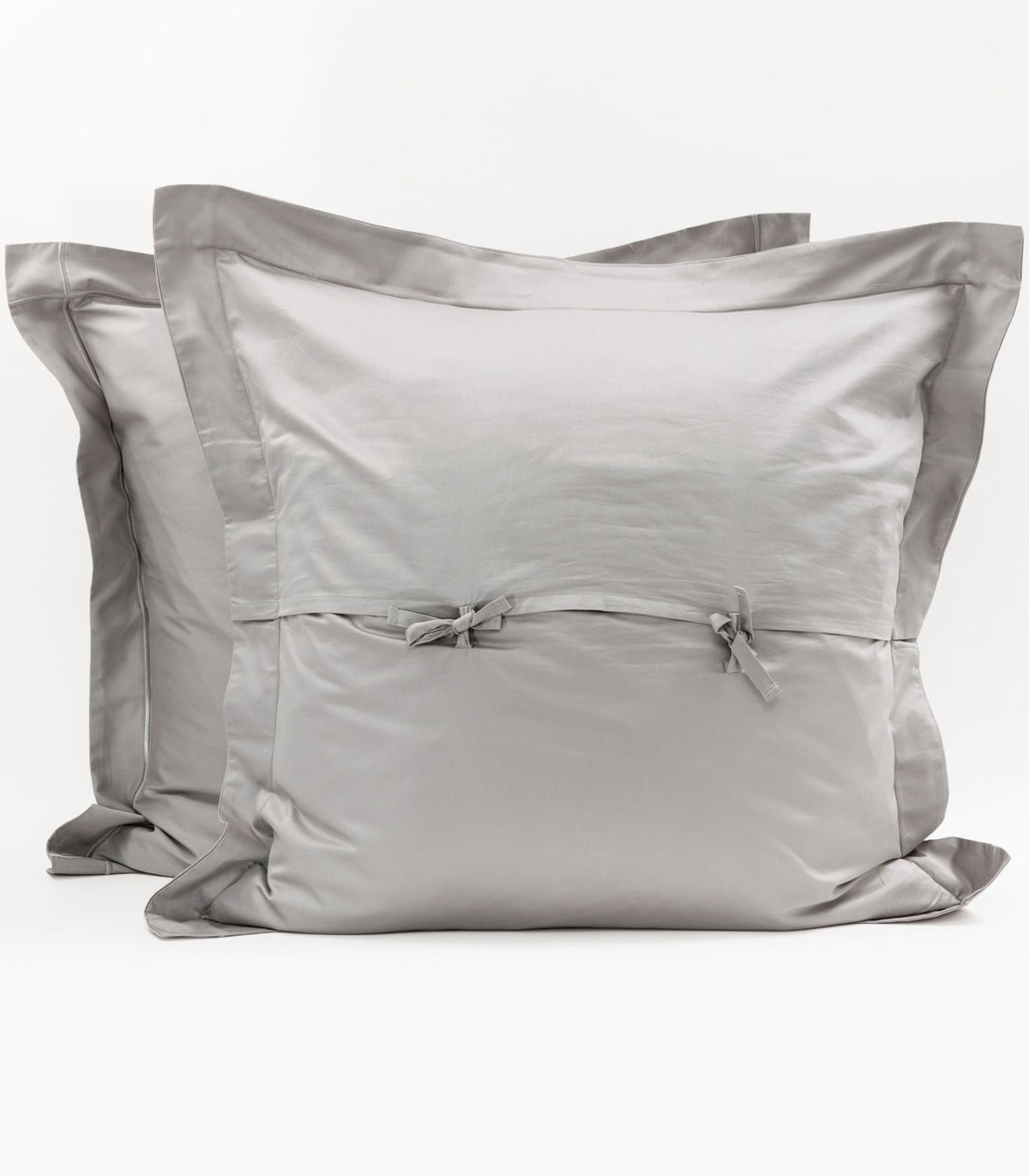 European - Sateen Pillow Cases (Pair) - Luxe - Limited Edition - LightGrey