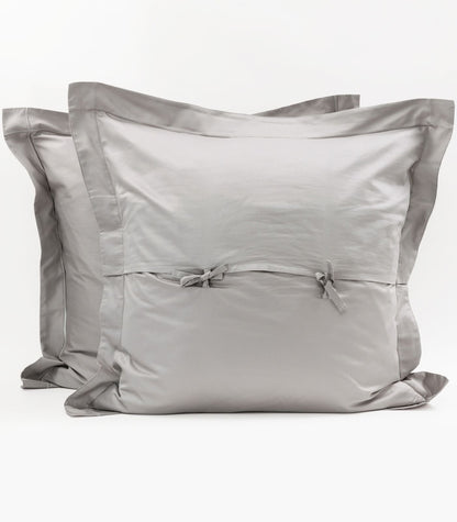 European - Sateen Pillow Cases (Pair) - Luxe - Limited Edition - LightGrey