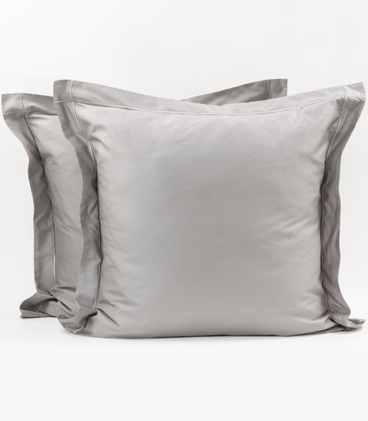 European Sateen Luxe Pillow Cases - Light Grey