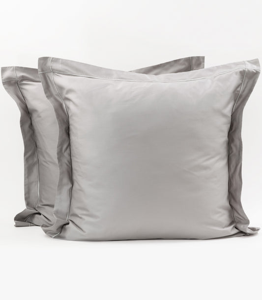 European Sateen Luxe Pillow Cases - Light Grey