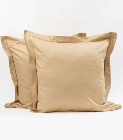 European - Sateen Pillow Cases (Pair) - Luxe - Limited Edition - Macadamia