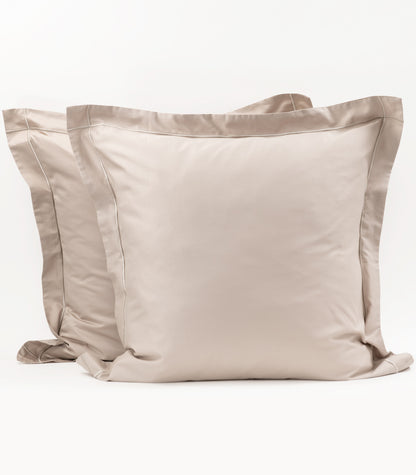 European Sateen Luxe Pillow Cases - Taupe