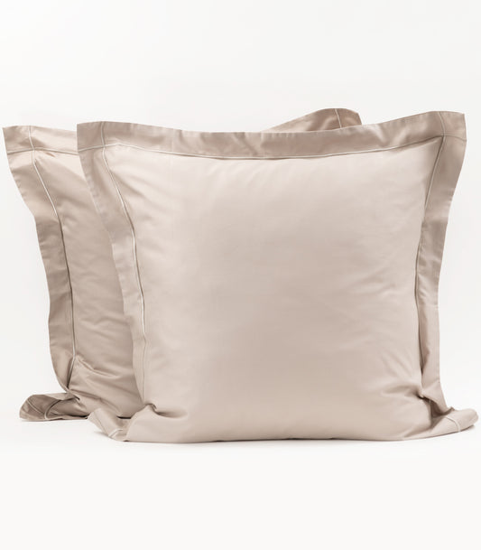 European Sateen Luxe Pillow Cases - Taupe