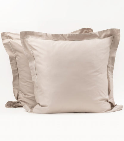 European - Sateen Pillow Cases (Pair) - Luxe - Limited Edition - Taupe