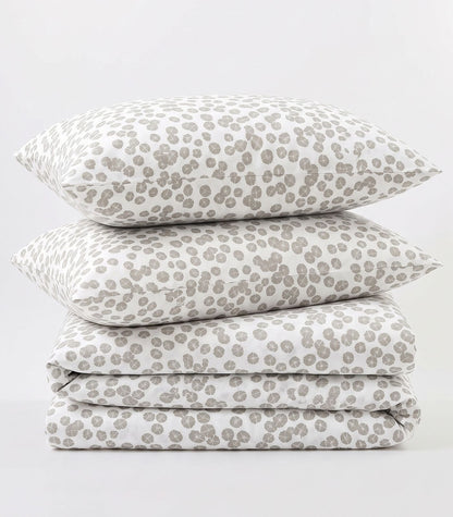 Organic Cotton Sateen Quilt Cover Set - Luxe - Limited Edition - Floating Petals Aloe