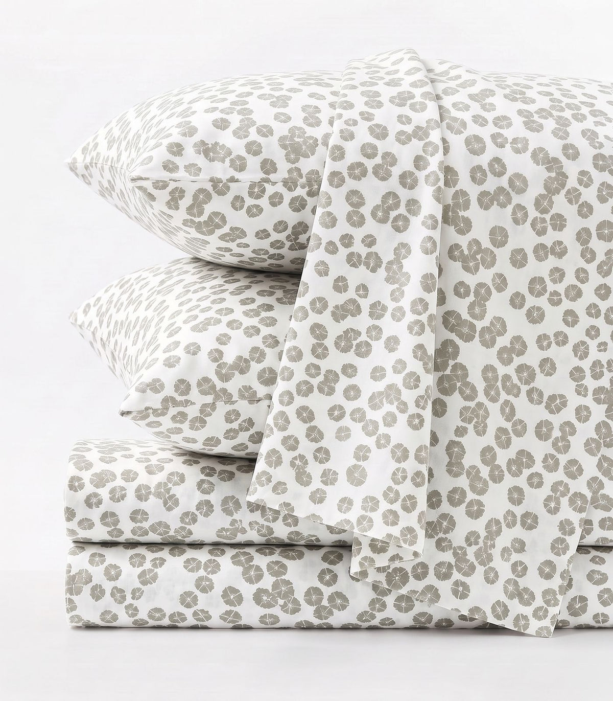 Organic Cotton Sateen Sheet Set - Luxe - Limited Edition - Floating Petals Aloe