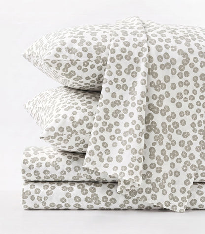 Organic Cotton Sateen Sheet Set - Luxe - Limited Edition - Floating Petals Aloe