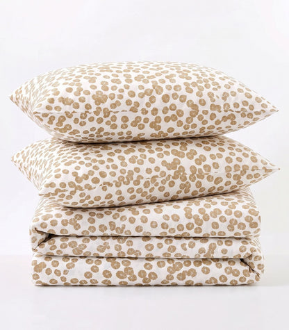 Organic Cotton Sateen Quilt Cover Set - Luxe - Limited Edition - Floating Petals Umber