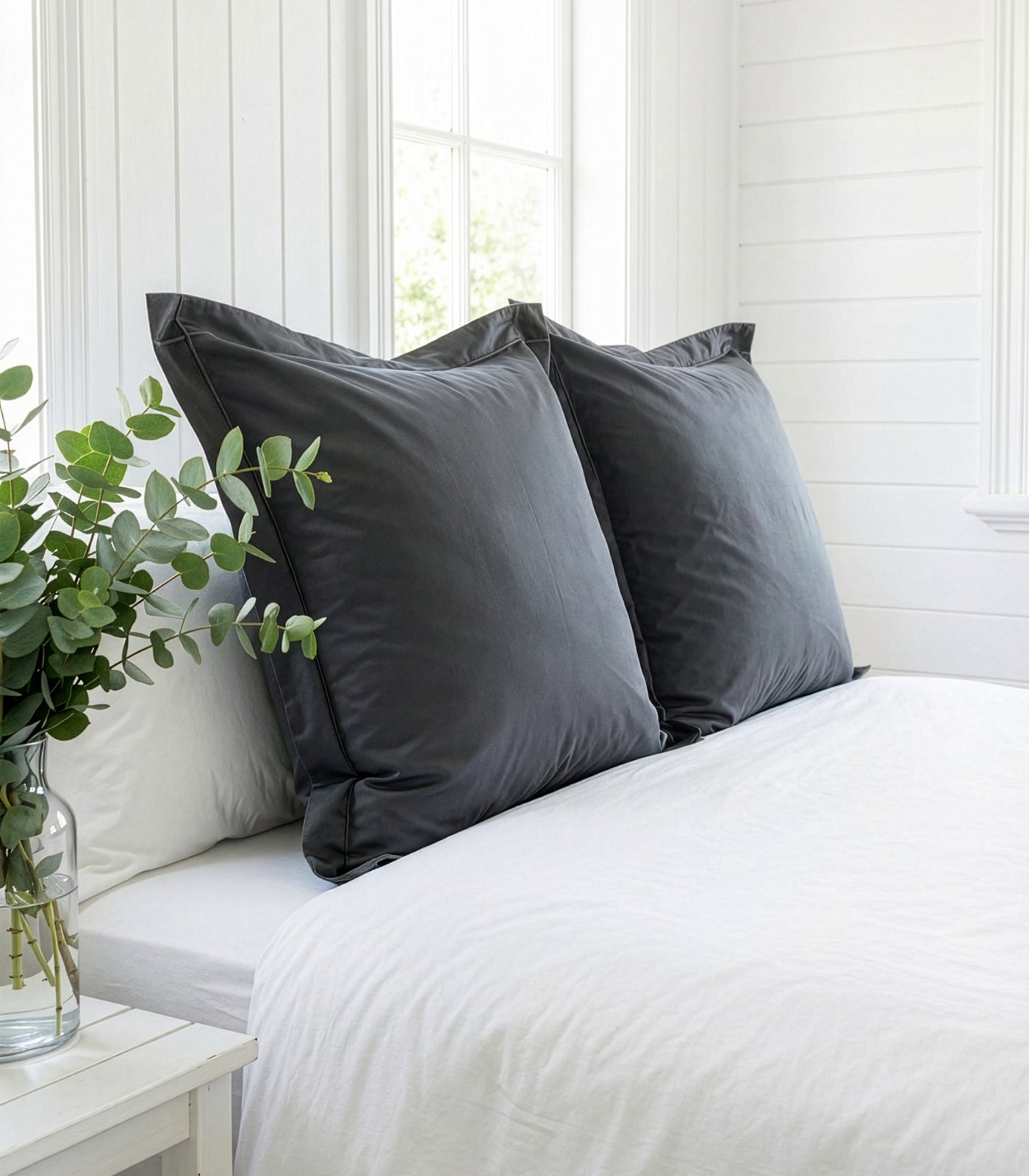 European Sateen Luxe Pillow Cases - Graphite