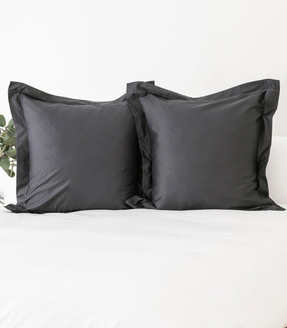 European - Sateen Pillow Cases (Pair) - Luxe - Limited Edition - Graphite