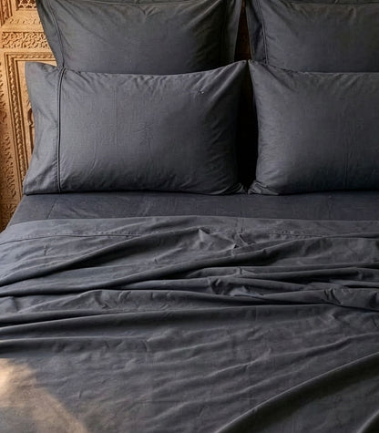 Organic Cotton Sateen Sheet Set - Luxe - Graphite