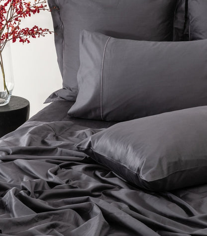 Organic Cotton Sateen Sheet Set - Luxe - Graphite
