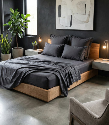 Sateen Luxe Sheet Set - Graphite