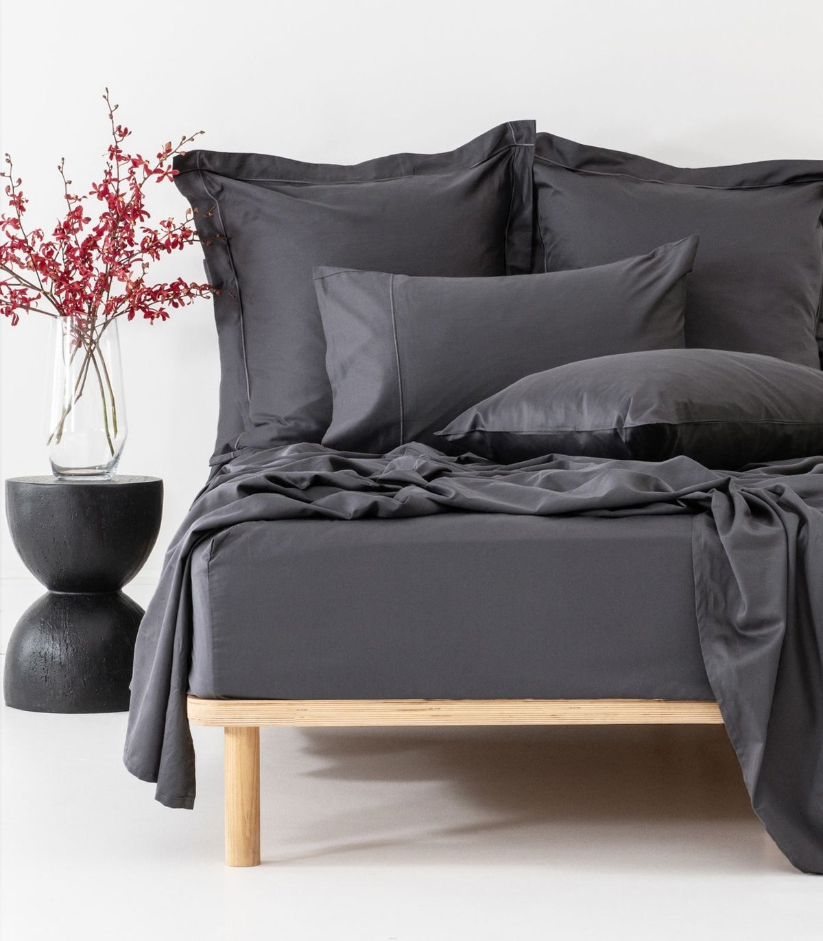 Organic Cotton Sateen Sheet Set - Luxe - Graphite