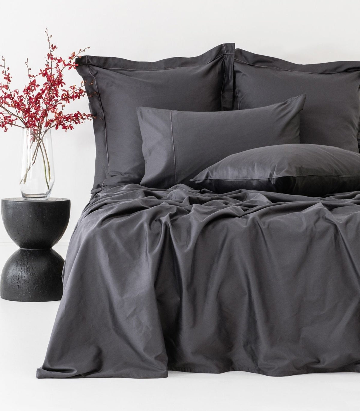 Organic Cotton Sateen Sheet Set - Luxe - Graphite