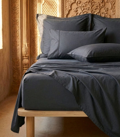 Organic Cotton Sateen Sheet Set - Luxe - Graphite
