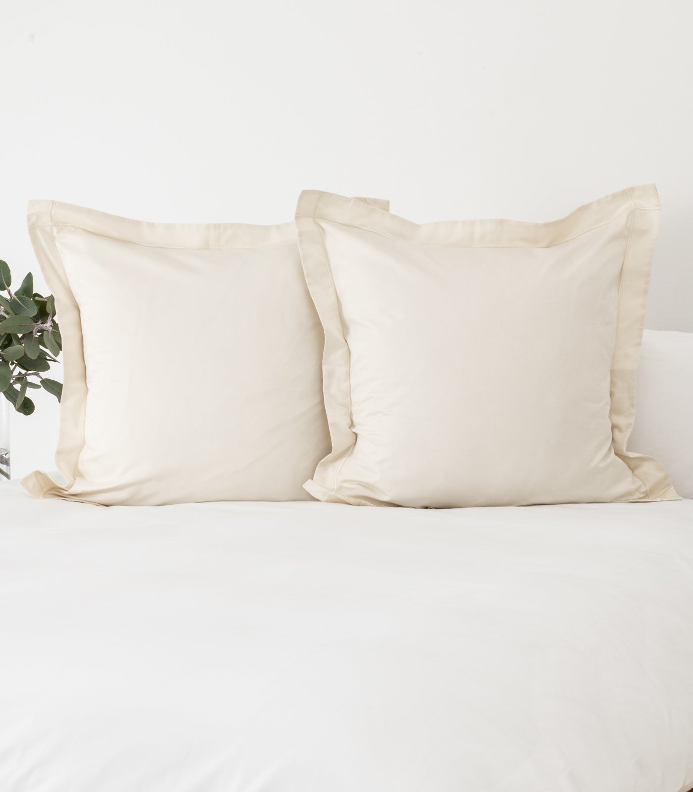 European Sateen Luxe Pillow Cases - Ivory