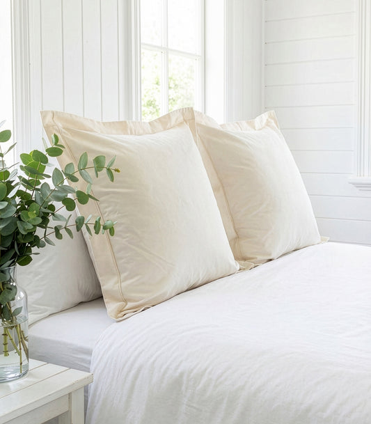 European Sateen Luxe Pillow Cases - Ivory